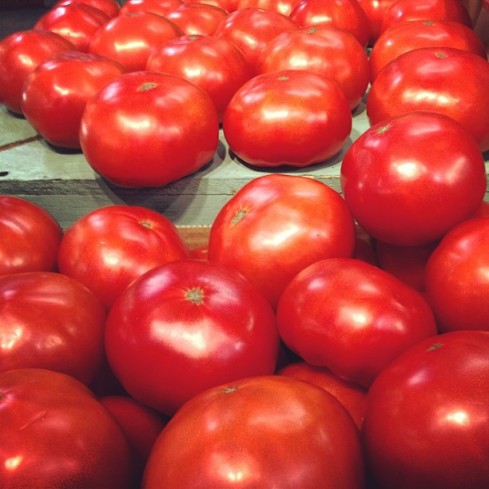 Kauffman's offered these beautiful hot house tomatoes grown in Lancaster County, PA